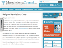 Tablet Screenshot of mesotheliomacounsel.com